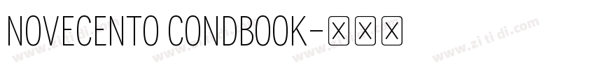 Novecento CondBook字体转换